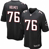 Nike Men & Women & Youth Falcons #76 Holmes Black Team Color Game Jersey,baseball caps,new era cap wholesale,wholesale hats